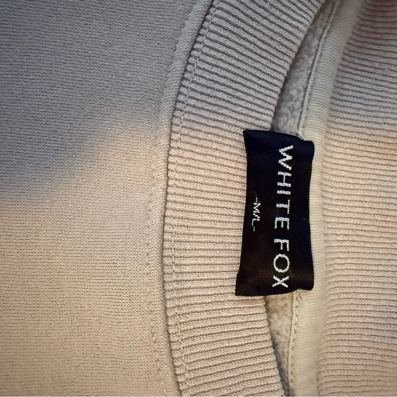 White Fox “Limited Edition Since 2013” Oversized Crewneck Sweatshirt – Beige ML - Picture 5 of 10
